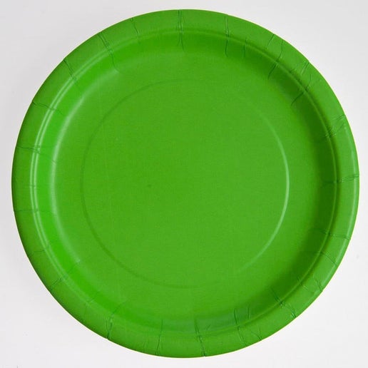 20 Pcs Large Paper Plates - Light Green