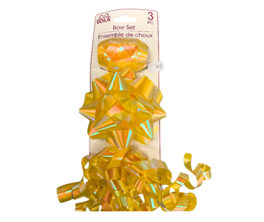 Curly Bows Set Gift Wrap Accessory – Yellow