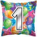Number 1 Square Foil Balloon – 18"