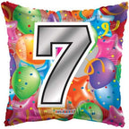 Colorful Number Foil Balloons – 18" (0–9)