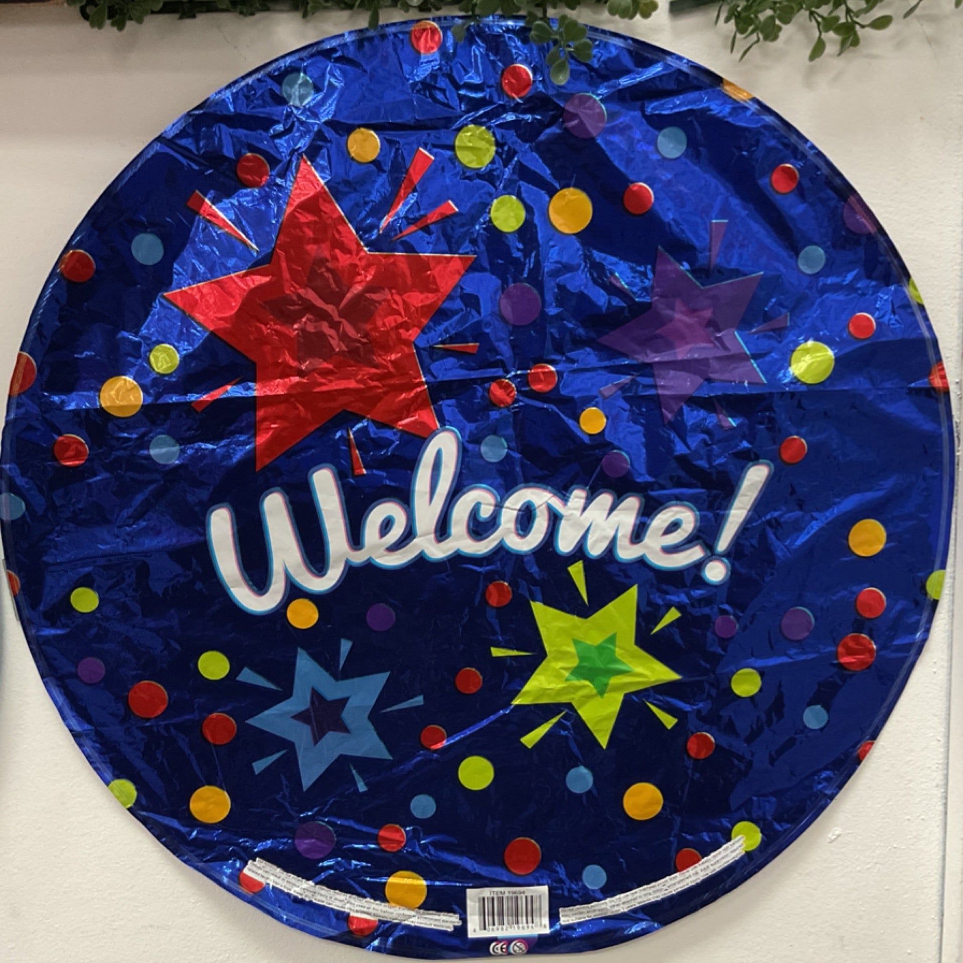Welcome 18”balloon W8