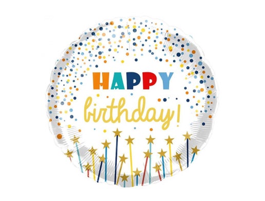 Happy Birthday 18" Balloon - B55