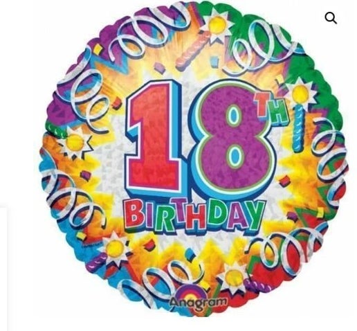 Colorful 18th Birthday Foil Balloon – 18"