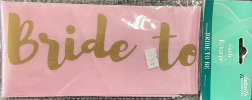 Bride to be sash BS38