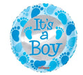 It's a Boy" Foil Balloon with Footprints – 18