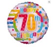 Happy 30th, 40th, 50th, 60th, 70th, 80th & 90th Birthday Dots & Lines Foil Balloon – 18"