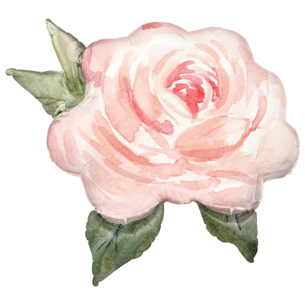 Pink Water Color Rose 36" Balloon - M23
