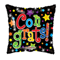 CONGRATS GRADS! BLACK 18" BALLOON -G38