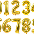 16” Gold Number Balloons
