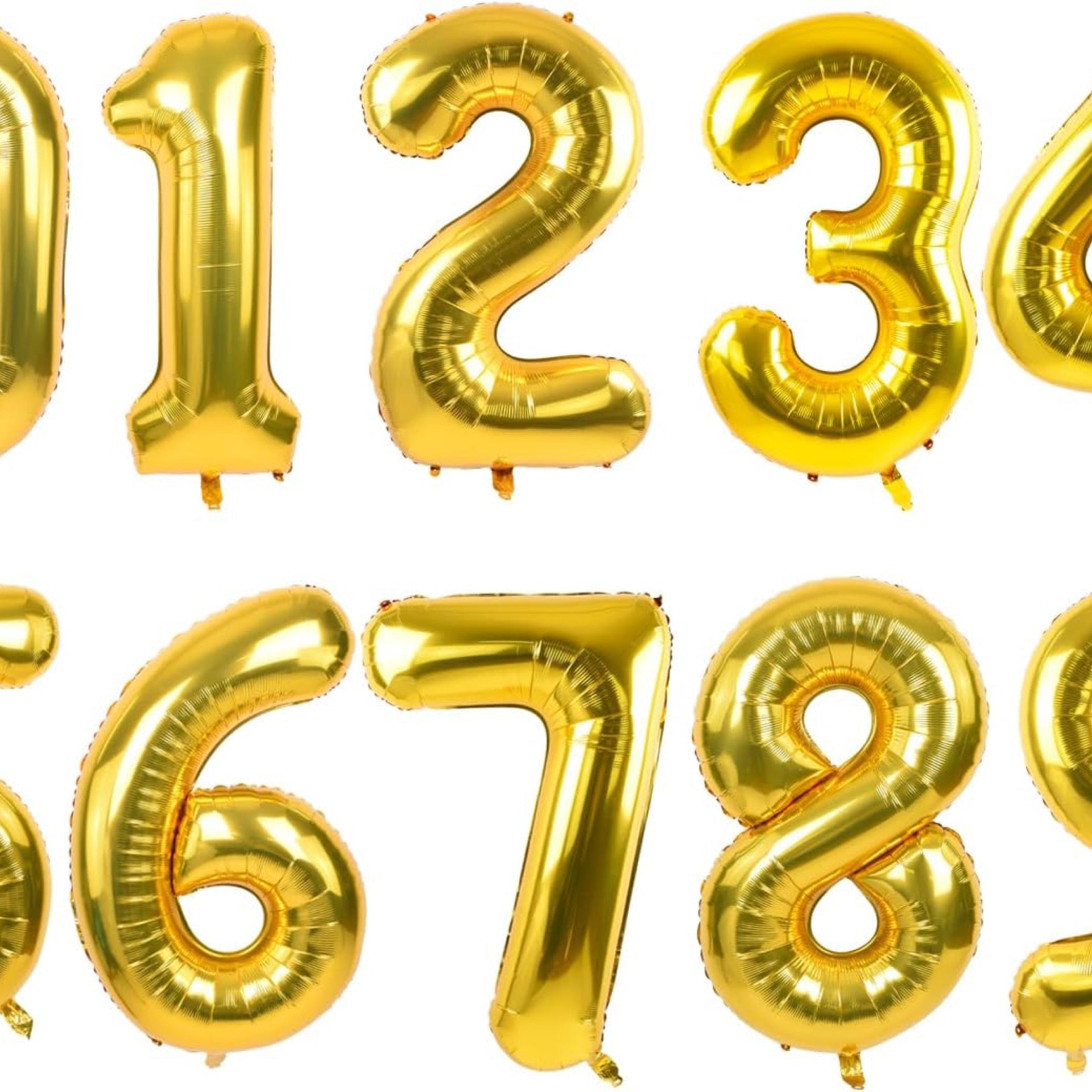 16” Gold Number Balloons