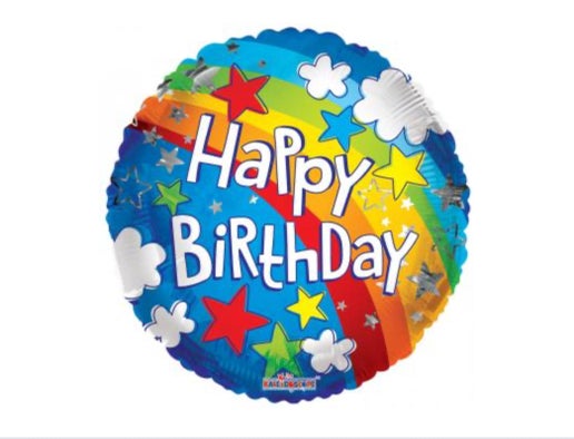 Happy Birthday Rainbow 18" Balloon - B40