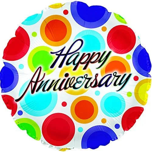 HAPPY ANNIVERSARY 18" BALLOON -#E10