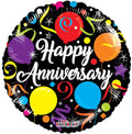 HAPPY ANNIVERSARY 18" BALLOON -#E7