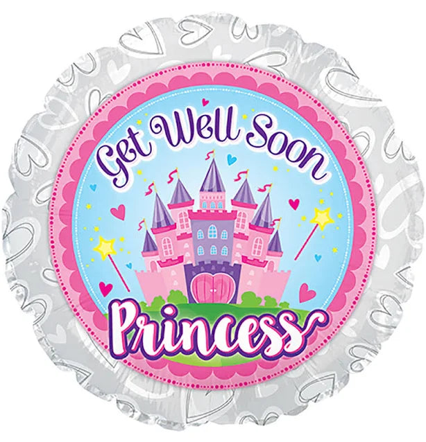 GET WELL SOON PRINCESS 18" BALLOON -GW15