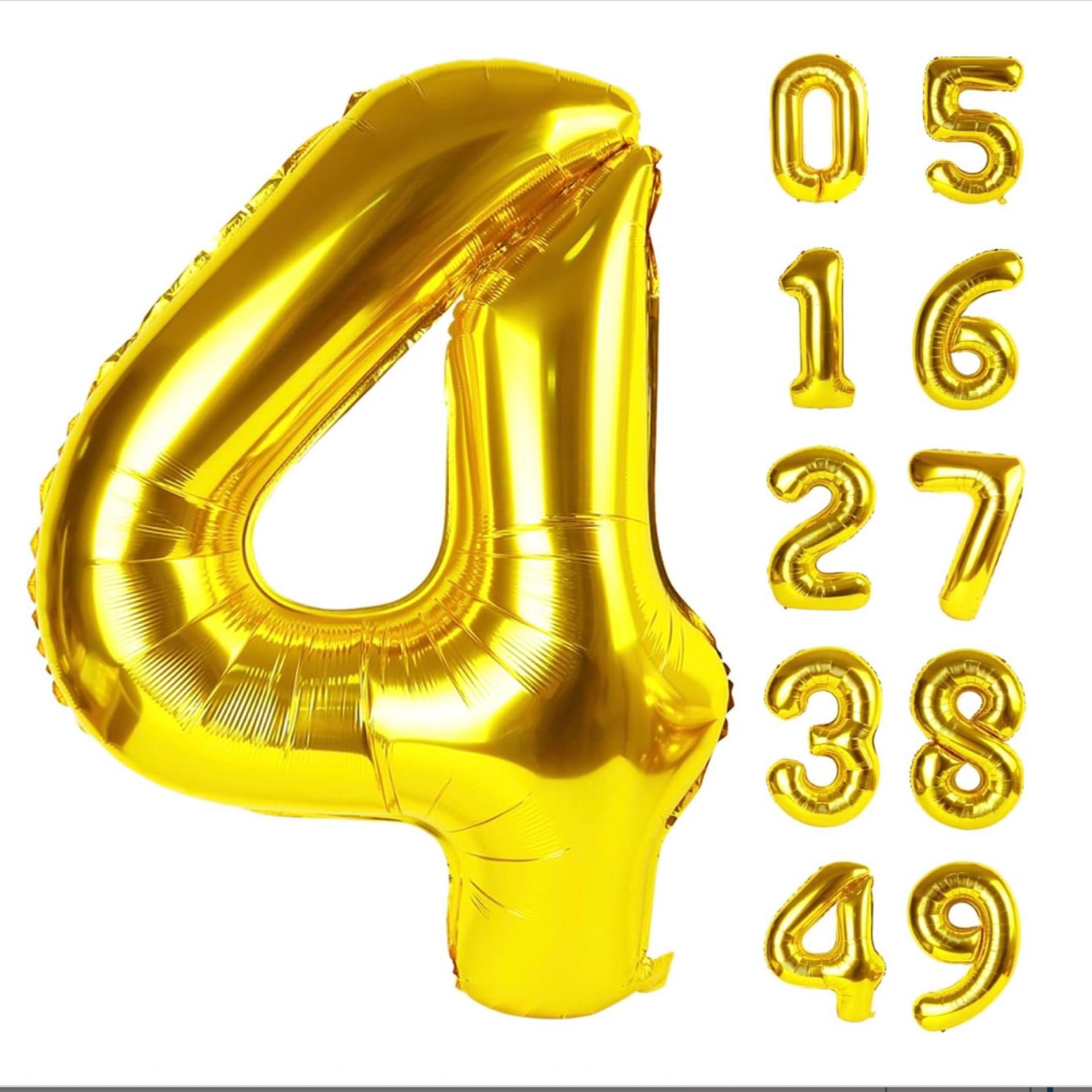 34” Gold Number Balloons