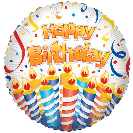 Happy Birthday Candle 18" Balloon - B42
