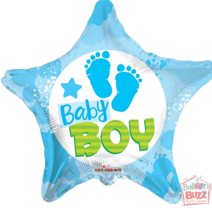 Boy Footprints Foil Balloon – 18"