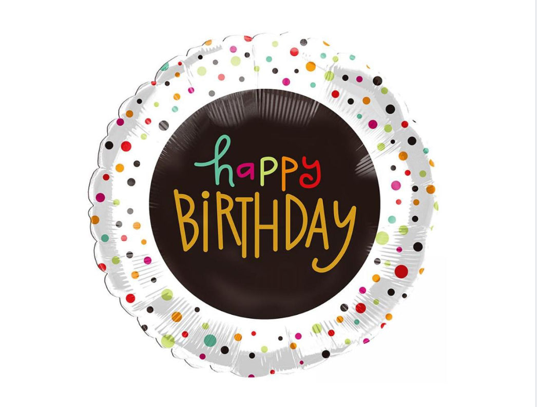 Happy Birthday With Dots 18" Balloon - B27