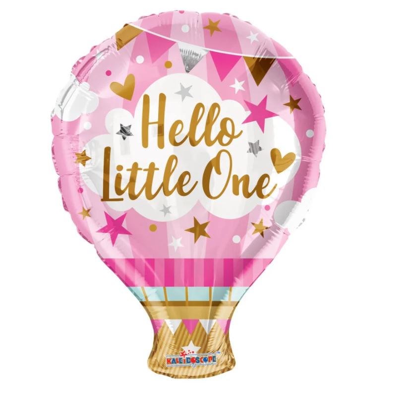 Hello Little One" Pink Foil Balloon 18"