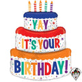 Brighten up the celebration with this Birthday Cake Foil 46'' Balloon! -HB104