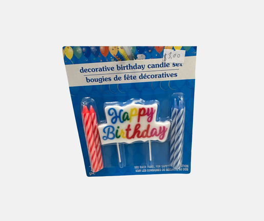 Birthday Candle Set – Red & Blue Colorful Cake Toppers