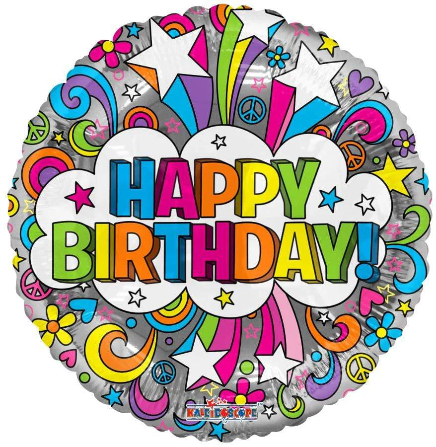 Happy Birthday Shooting Stars 18" Balloon - B13