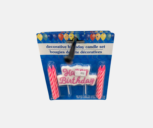 Birthday Candle Set – Pink Pastel Party Cake Toppers