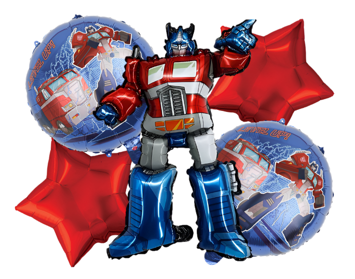 5pcs Transformers Optimus Prime Theme 28” Balloons Set -KB#44