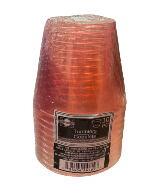 10 Pcs Small Plastic Tumblers – Pink