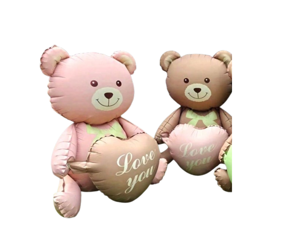 Bears girl/boy holding a I LOVE YOU heart Air-filled BS52