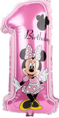 Mickey/Minnie Mouse Pink or Blue 36” 1st Birthday Party Decoration #81M