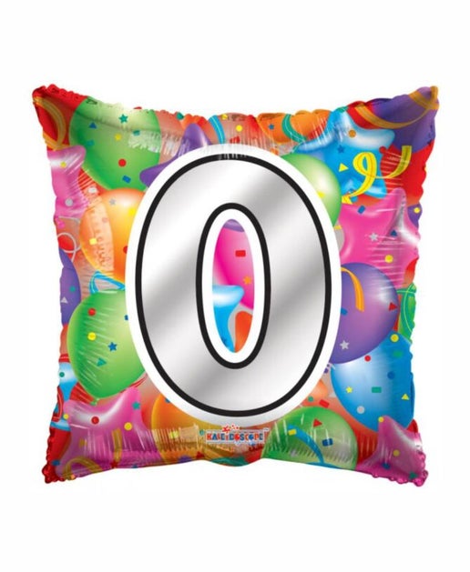 Colorful Number Foil Balloons – 18" (0–9)