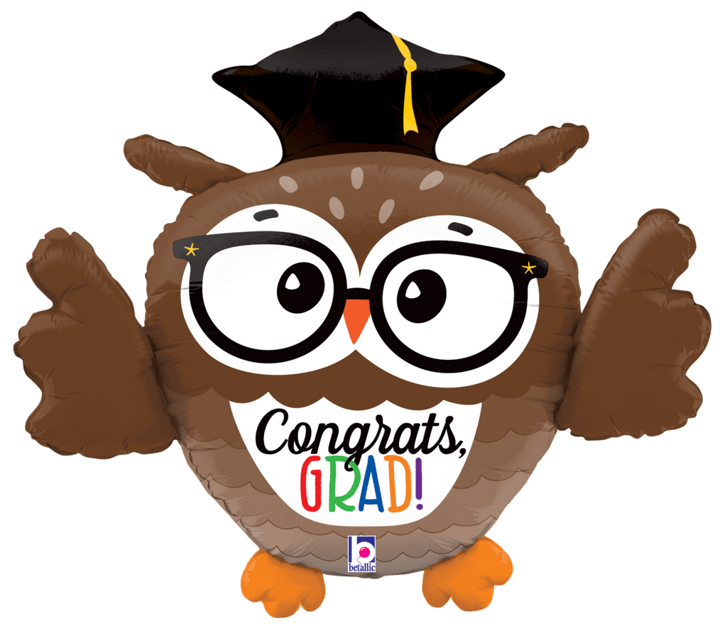 3PCS CONRATS GRAD OWL 33" BALLOON -G57