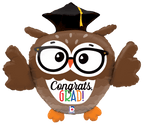 3PCS CONRATS GRAD OWL 33" BALLOON -G57