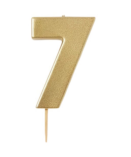 GOLD NUMBER CANDLES #7