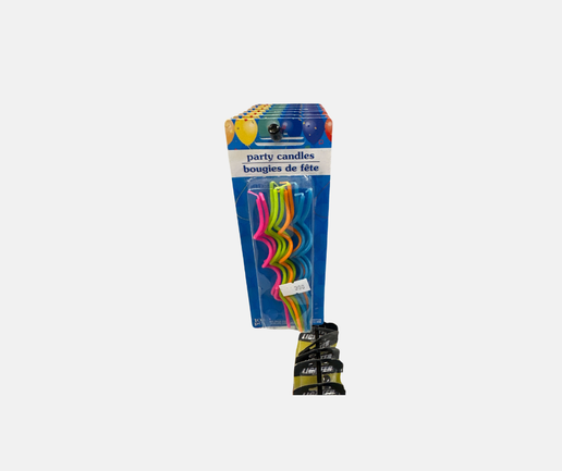 Curly Party Candles – Colorful & Whimsical Birthday Candle Set