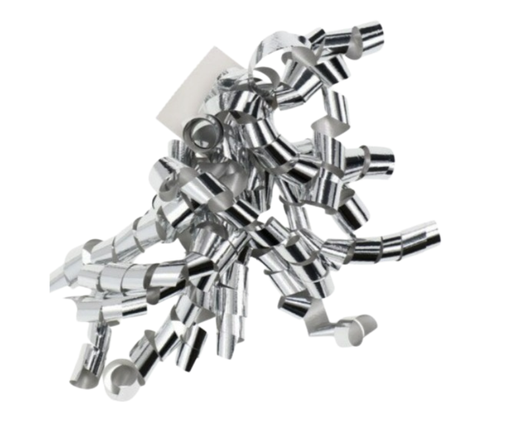 Curly Bows Gift Wrap Accessory – Silver