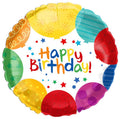 Happy Birthday Multicolor 18" Balloon - B84