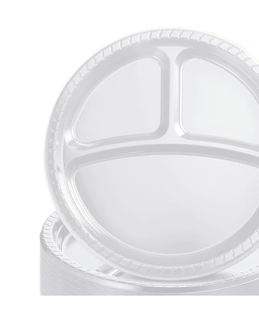 8 Pcs Plastic Plates – Clear