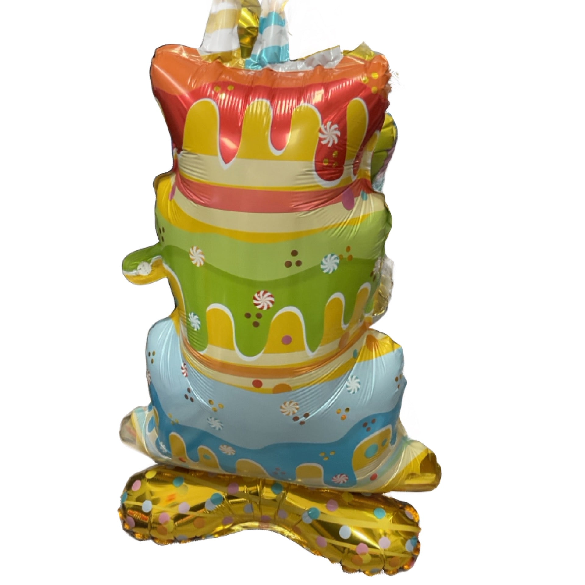 Birthday cake 20”stand blue balloon HB123