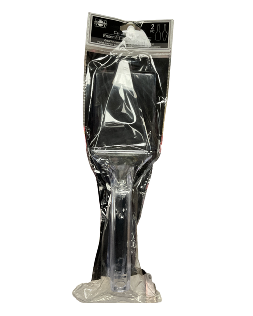 2 Pcs Plastic Cake Server – Clear