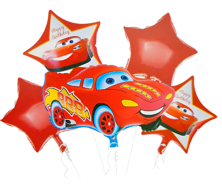 5pcs Lightning McQueen Cars 26” Balloon Set -KB#5