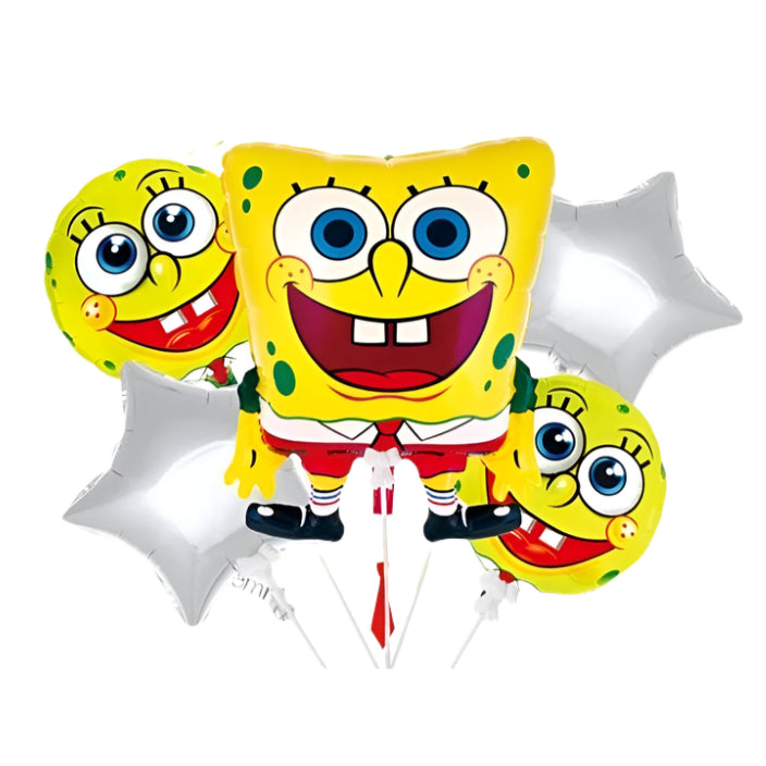 5pcs SpongeBob Theme Birthday Balloon Set -KB#4