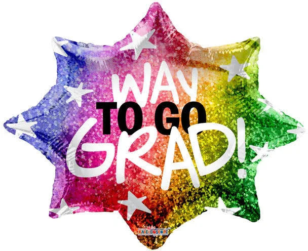 CONGRATS GRADS! WAY TO GO 18" BALLOON -G17