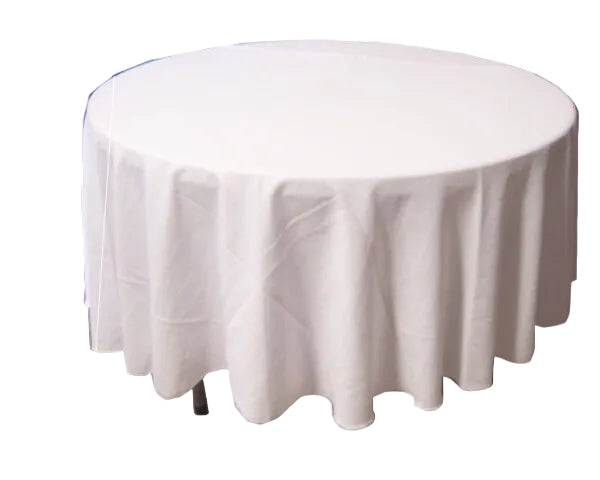 White Round Table Cover