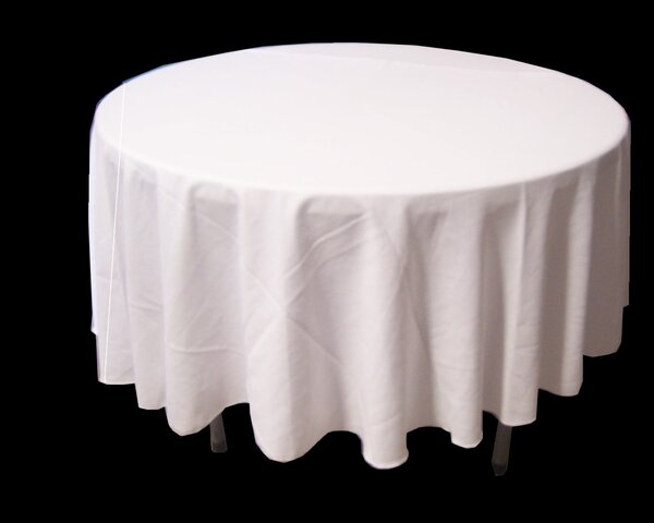 White Round Table Cover