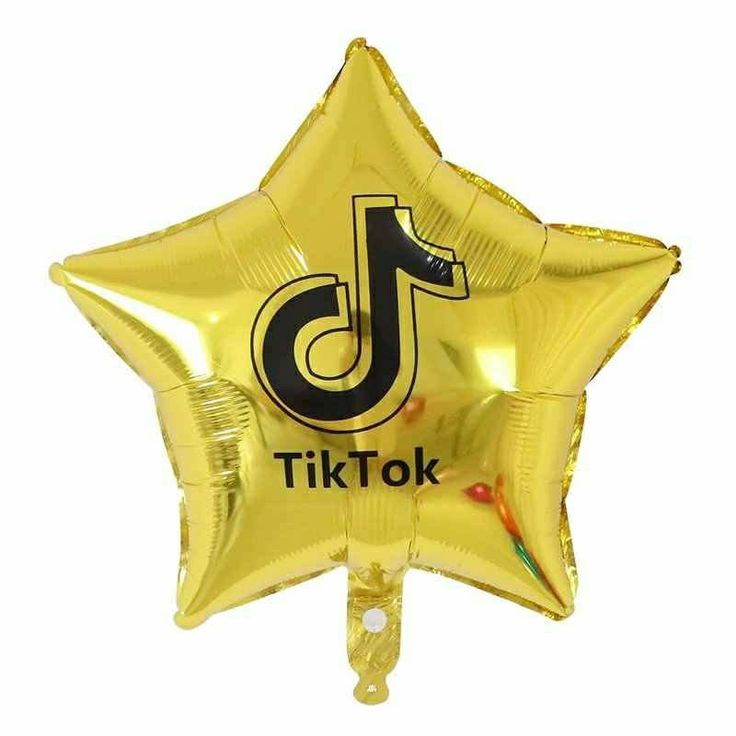 18" Tiktok Star Balloon Gold