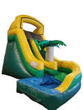 16ft Tropical Curve Waterslide with Pool